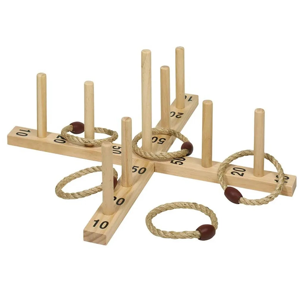 Gioco Anelli In Legno Con 5 Cerchi Di Corda