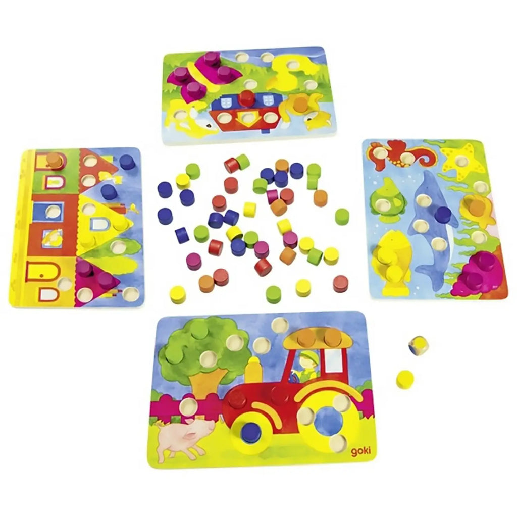 Tombola Dei Colori In Legno - 95 Pezzi