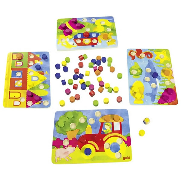 Tombola Dei Colori In Legno - 95 Pezzi