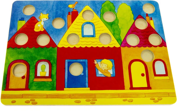 Tombola Dei Colori In Legno - 95 Pezzi