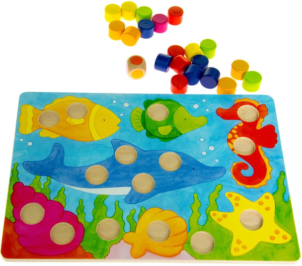 Tombola Dei Colori In Legno - 95 Pezzi