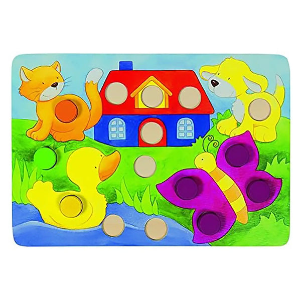 Tombola Dei Colori In Legno - 95 Pezzi