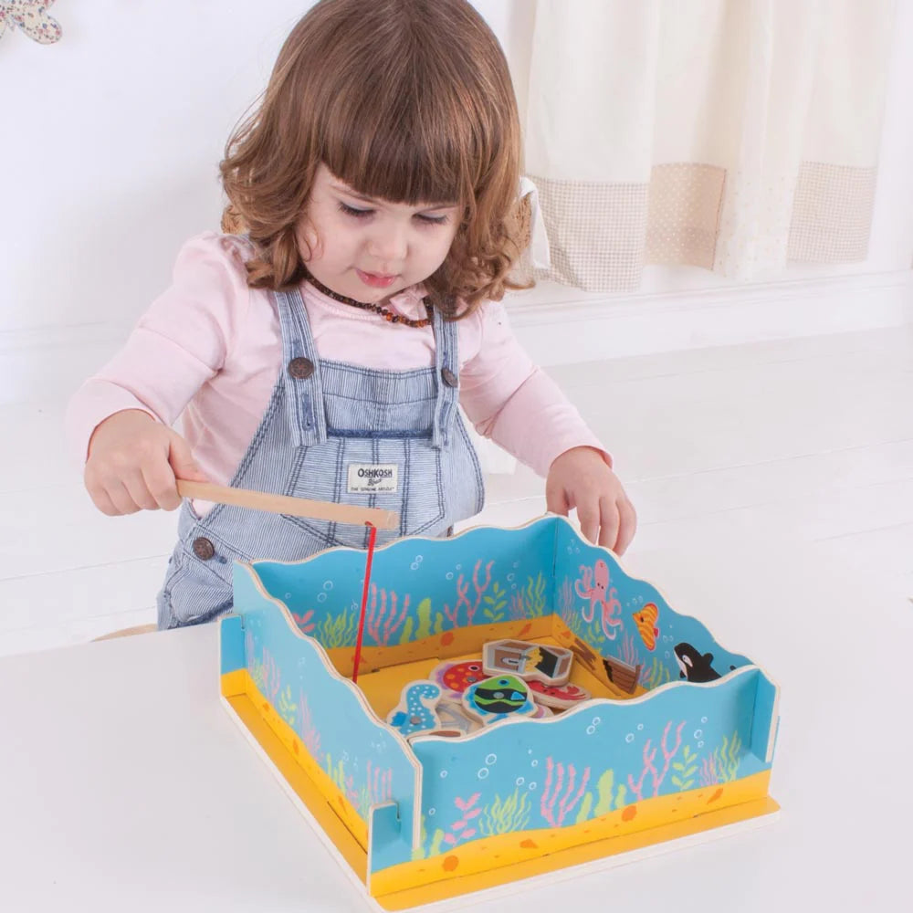 Gioco Pesci - Scatola In Legno 25 Pezzi