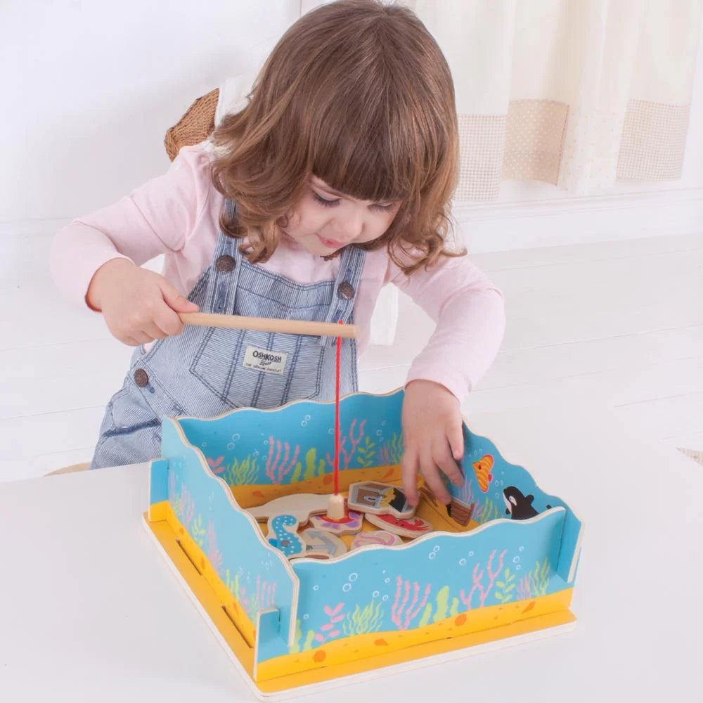 Gioco Pesci - Scatola In Legno 25 Pezzi