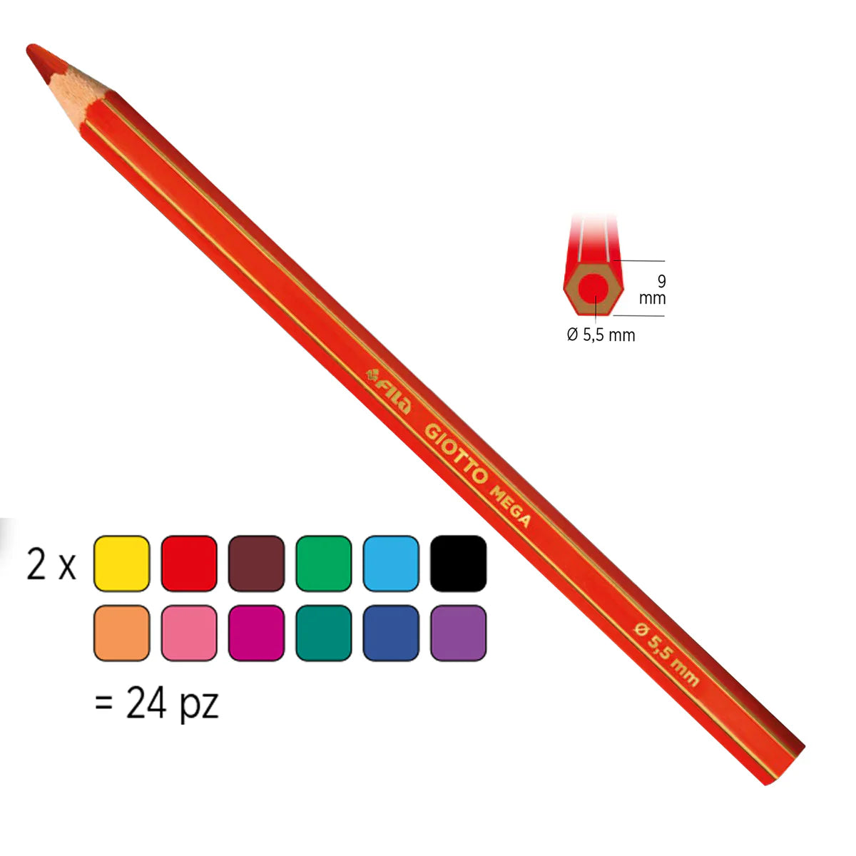 MATITONI GIOTTO MEGA PZ.24 IN 12 COL.