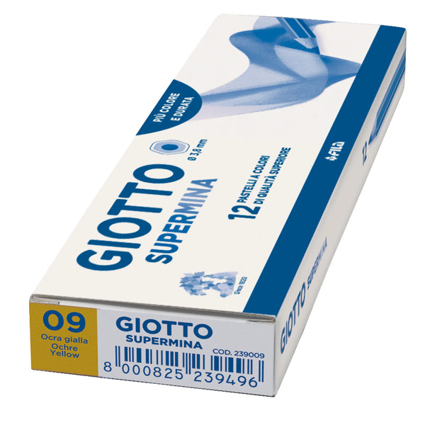 PASTELLO SUPERMINA GIOTTO GIALLO OCRA PZ.12