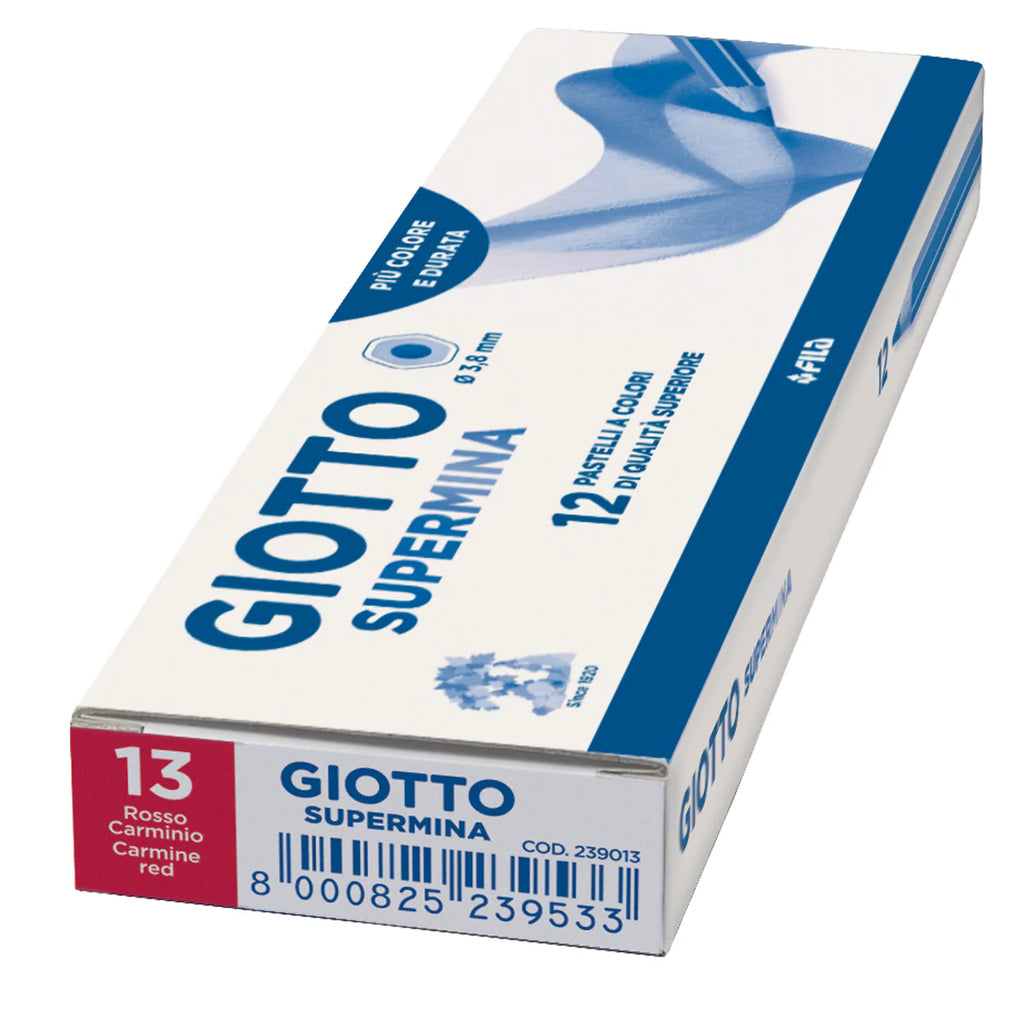PASTELLO SUPERMINA GIOTTO ROSSO CARMINIO PZ.12