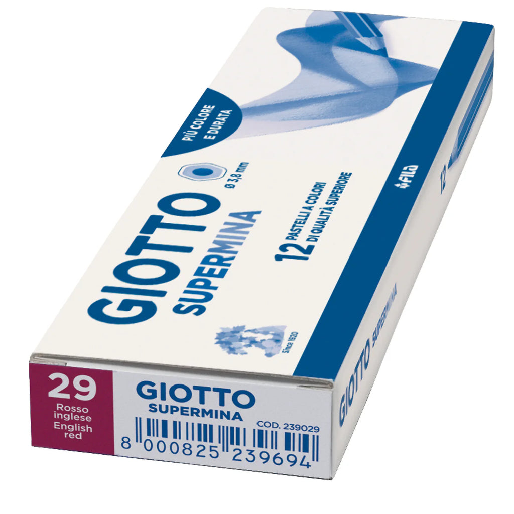PASTELLO SUPERMINA GIOTTO ROSSO INGLESE PZ.12