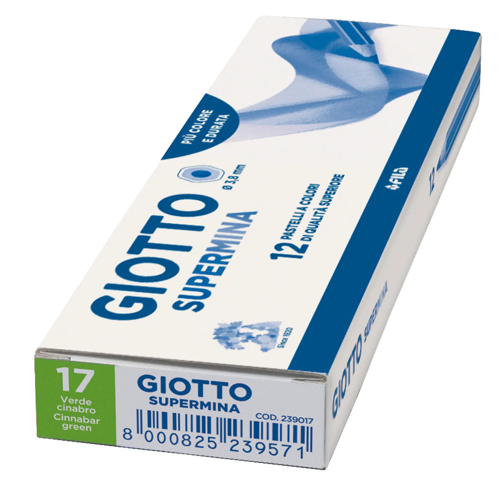 PASTELLO SUPERMINA GIOTTO VERDE CINABRO PZ.12