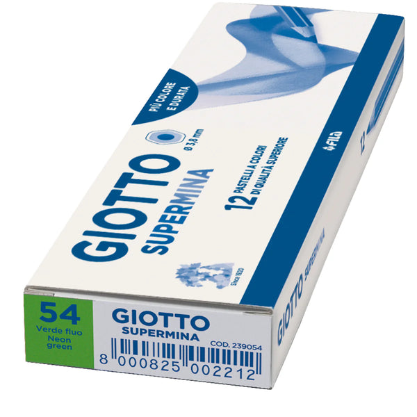 PASTELLO SUPERMINA GIOTTO VERDE FLUO PZ.12