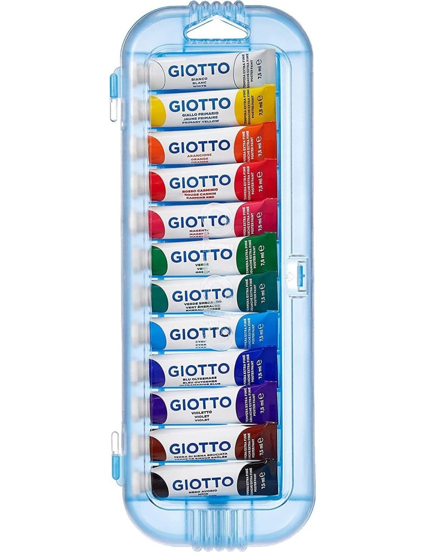 TEMPERA GIOTTO 12 COLORI TUBETTO ML. 7,5
