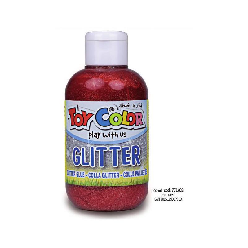 TEMPERA GLITTER ML. 250 ROSSO