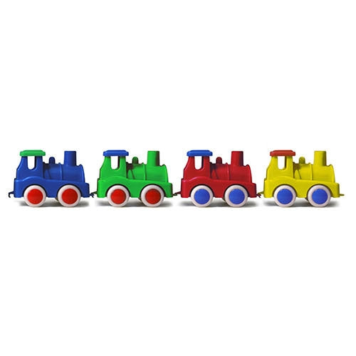 Go-Go - Locomotiva - Set 4 Pezzi - Colori Assortiti