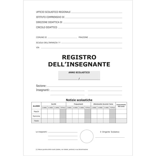 REGISTRO BLU SCUOLA INFANZIA