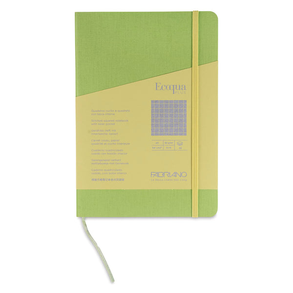 TACCUINO ECOQUA PLUS C/ELASTICO A5 QUADR.5MM LIME