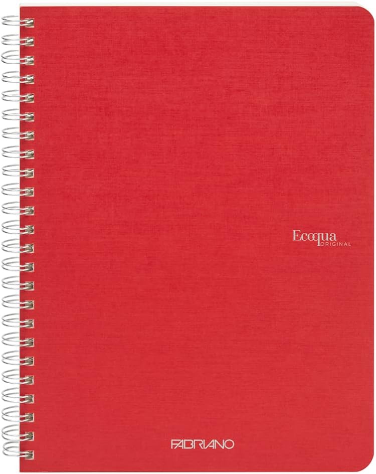 QUADERNO C/SPIRALE ECOQUA A5 1RIG CARTONATO LAMPONE