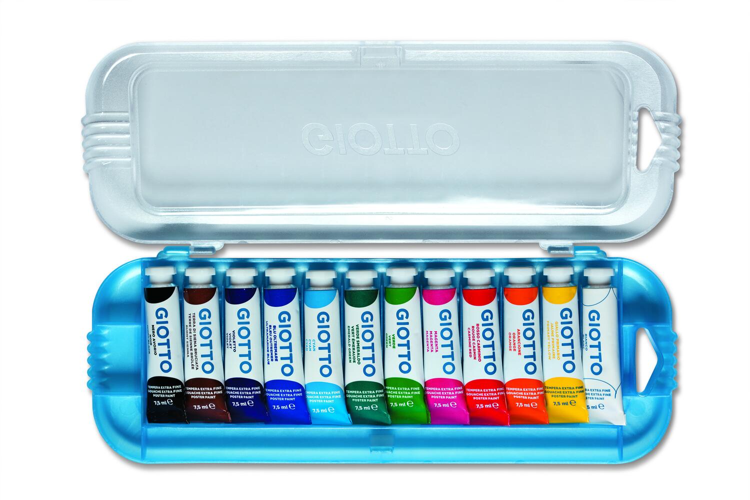 TEMPERA GIOTTO 12 COLORI TUBETTO ML. 7,5
