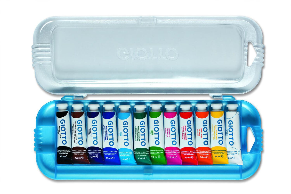 TEMPERA GIOTTO 12 COLORI TUBETTO ML. 7,5
