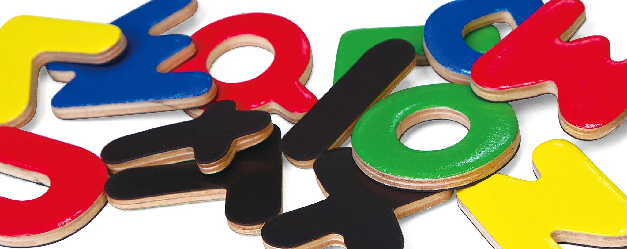 Lettere Magnetiche - Scatola Legno 52 Pezzi