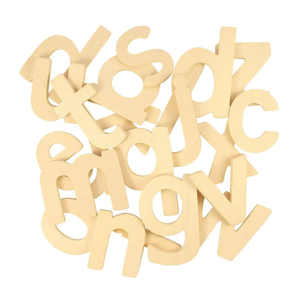 Lettere Minuscole In Legno - Set 26 Pezzi