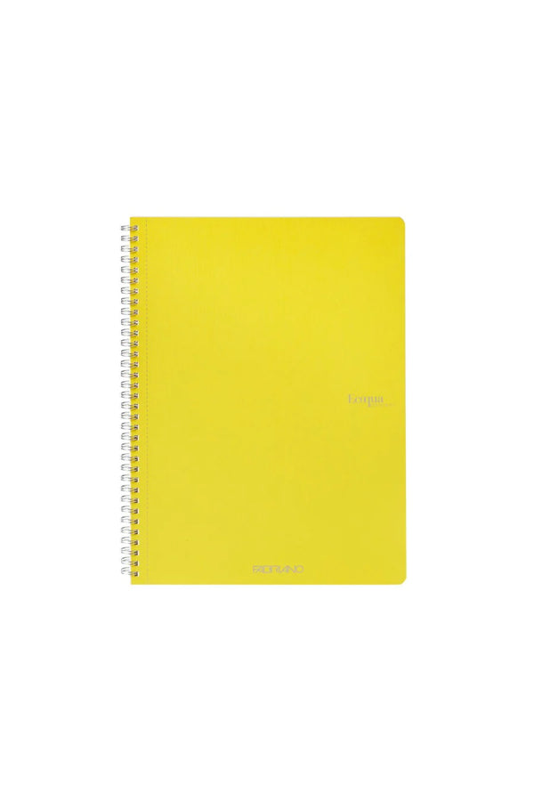 QUADERNO C/SPIRALE A4 ECOQUA QUADRETT. 0.5MM LIMONE