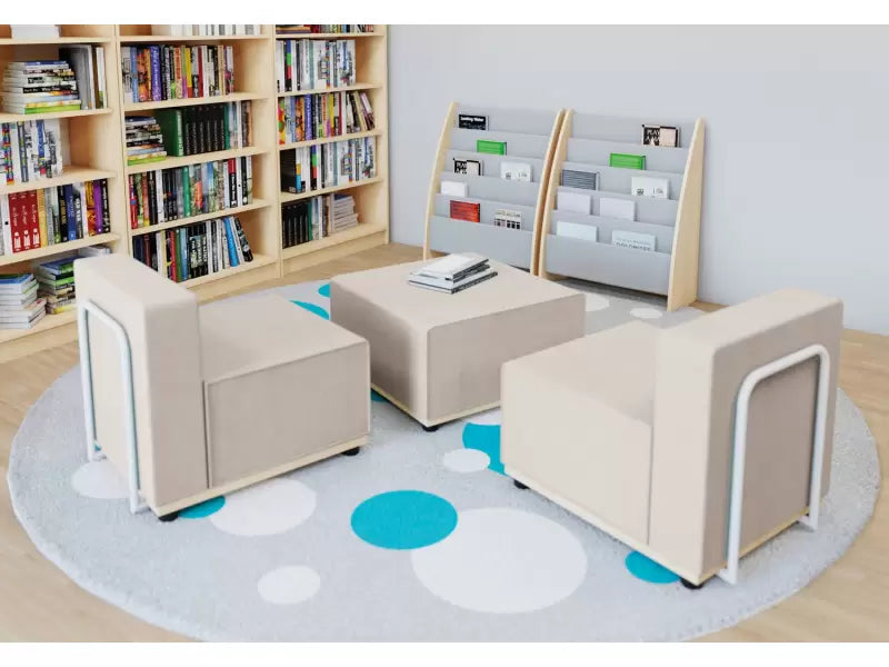 Libreria Legno/Stoffa Cm.  72X34X92 H
