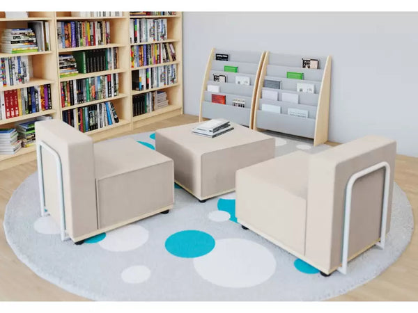 Libreria Legno/Stoffa Cm.  72X34X92 H