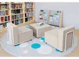 Libreria Legno/Stoffa Cm.  72X34X92 H