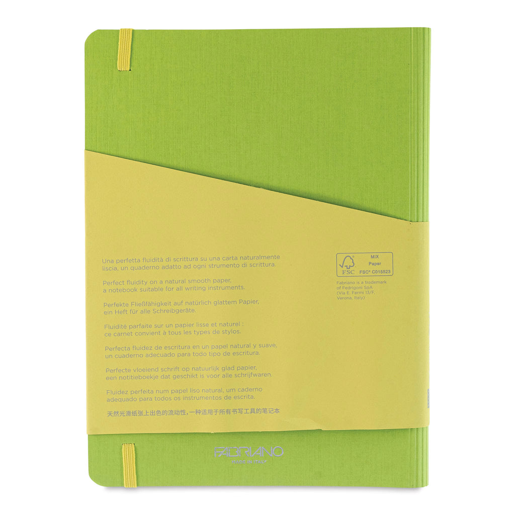 TACCUINO ECOQUA PLUS C/SPIRALE ED ELASTICO A5 1 RIGO LIME