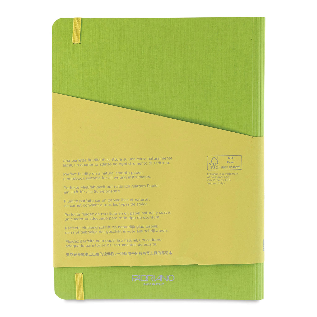 TACCUINO ECOQUA PLUS C/SPIRALE ED ELASTICO A5 1 RIGO LIME