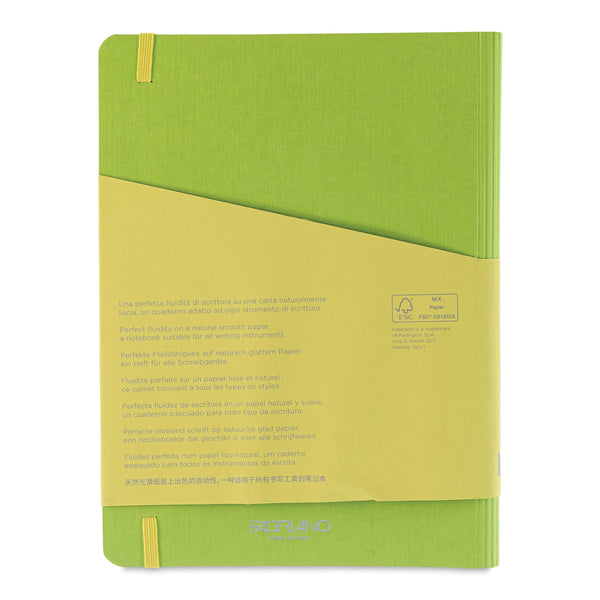 TACCUINO ECOQUA PLUS C/SPIRALE ED ELASTICO A5 1 RIGO LIME
