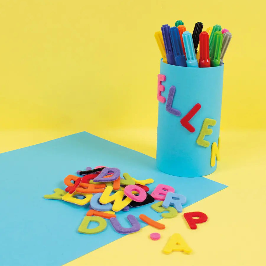 LETTERE E NUMERI IN FELTRO ADESIVO - SET PZ. 500