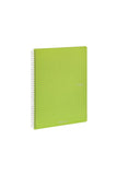 QUADERNO C/SPIRALE A4 ECOQUA QUADRETT. 0.5MM LIME