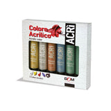 ACRILICO TUBO ML. 100 - SET 5 TUBI COLORI METAL