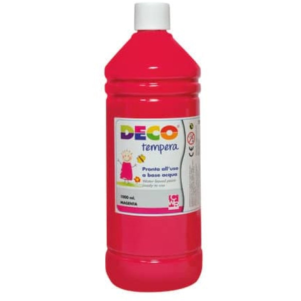 TEMPERA - SCATOLA 6 FLACONI ML.1000 - COLORI ASSOR