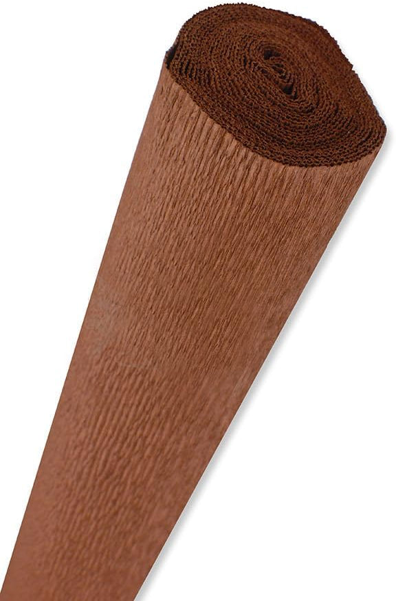 CARTA CRESPA GR.180 - ROTOLO CM.50X250 - MARRONE