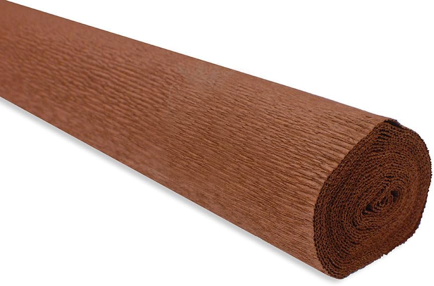 CARTA CRESPA GR.180 - ROTOLO CM.50X250 - MARRONE