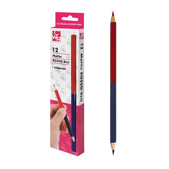 MATITE ROSSO/BLU ESAGONALI CONF. 12