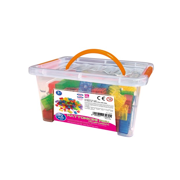 Mattoncini Midi Trasparenti Compatibili - Pz. 70
