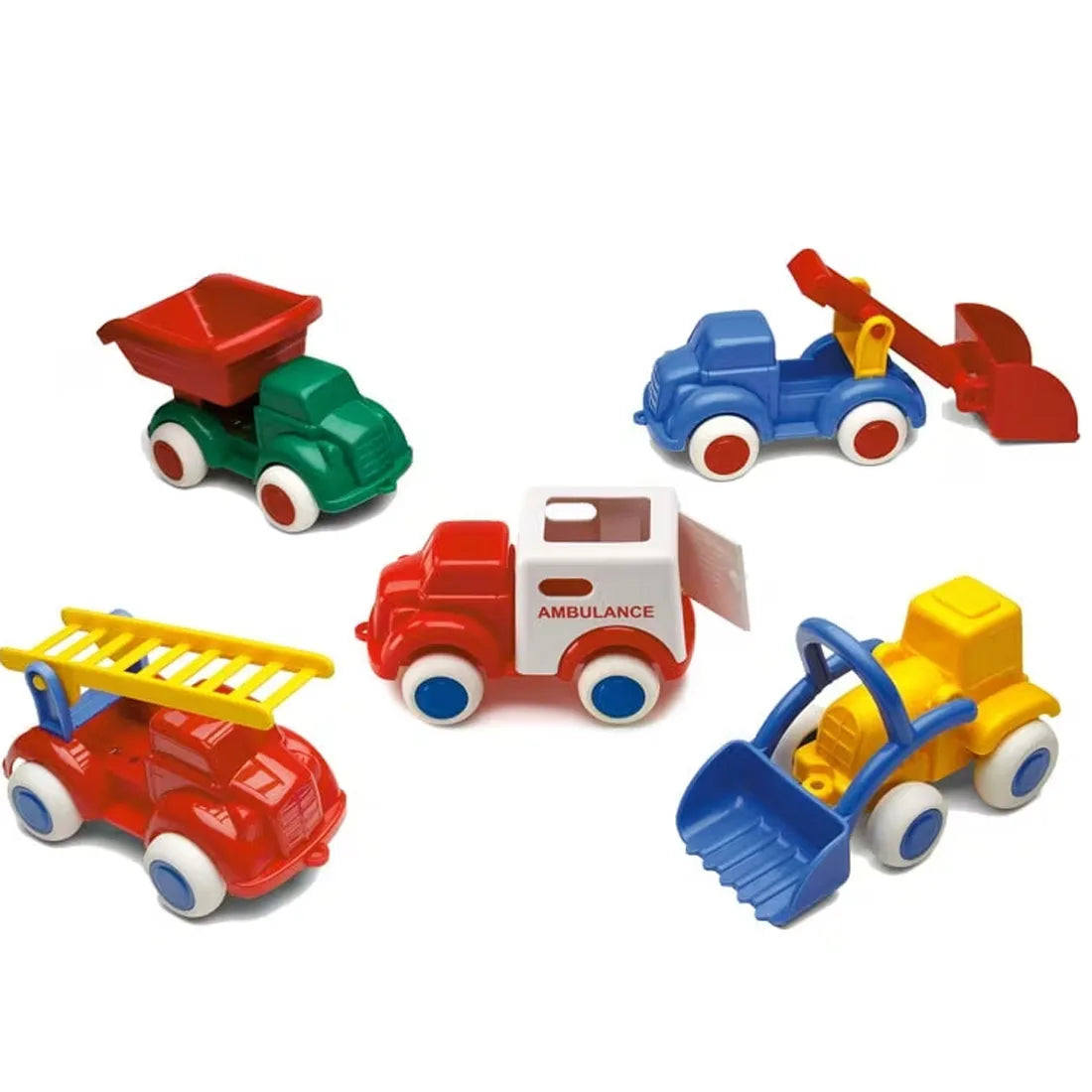 Mezzi Attrezzati Assortiti Cm 14 - Set 4 Pezzi