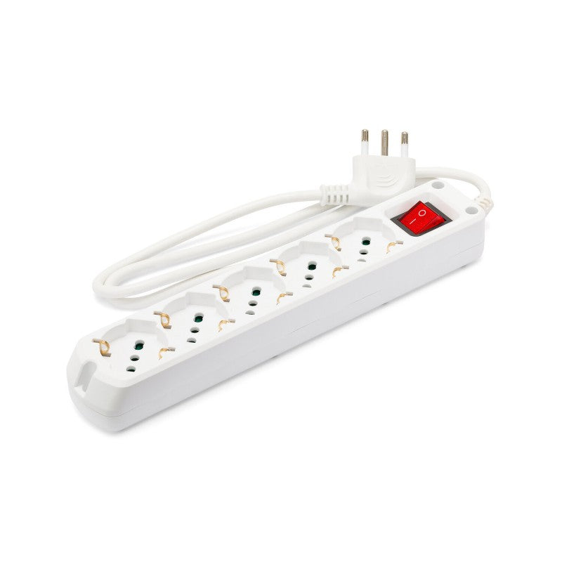 Multipresa 16 A - 5 x Shuko + Interruttore