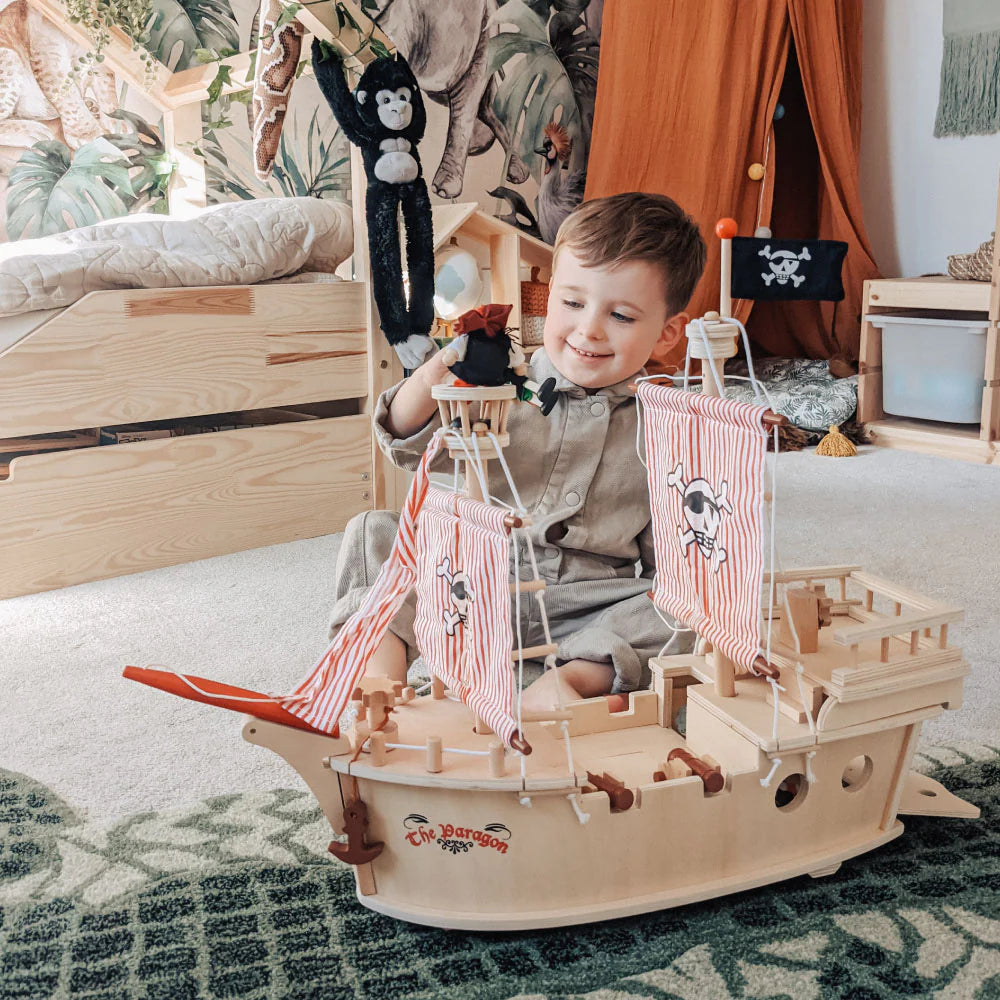 Nave Dei Pirata In Legno