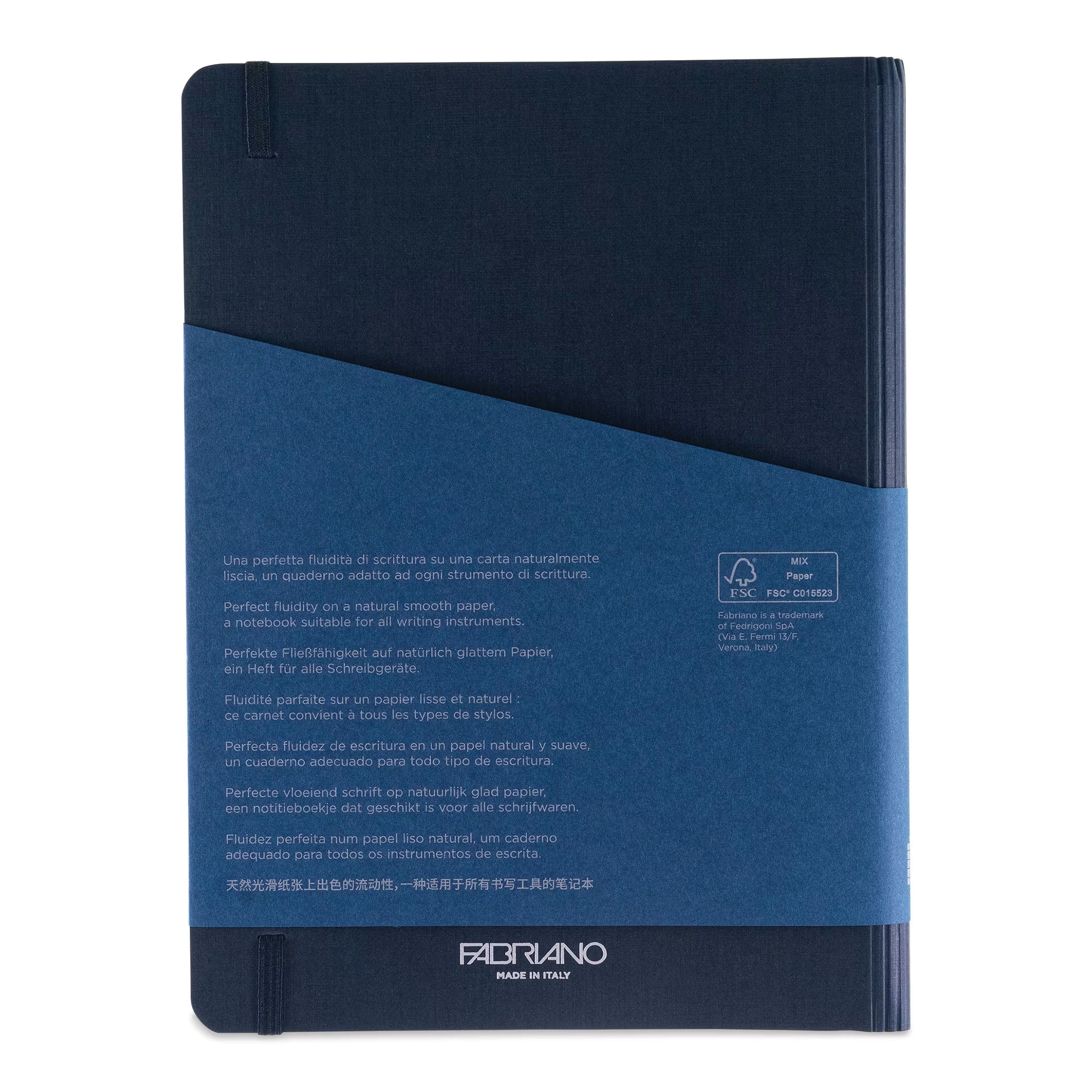 TACCUINO ECOQUA PLUS C/SPIRALE ED ELASTICO A5 1 RIGO NERO