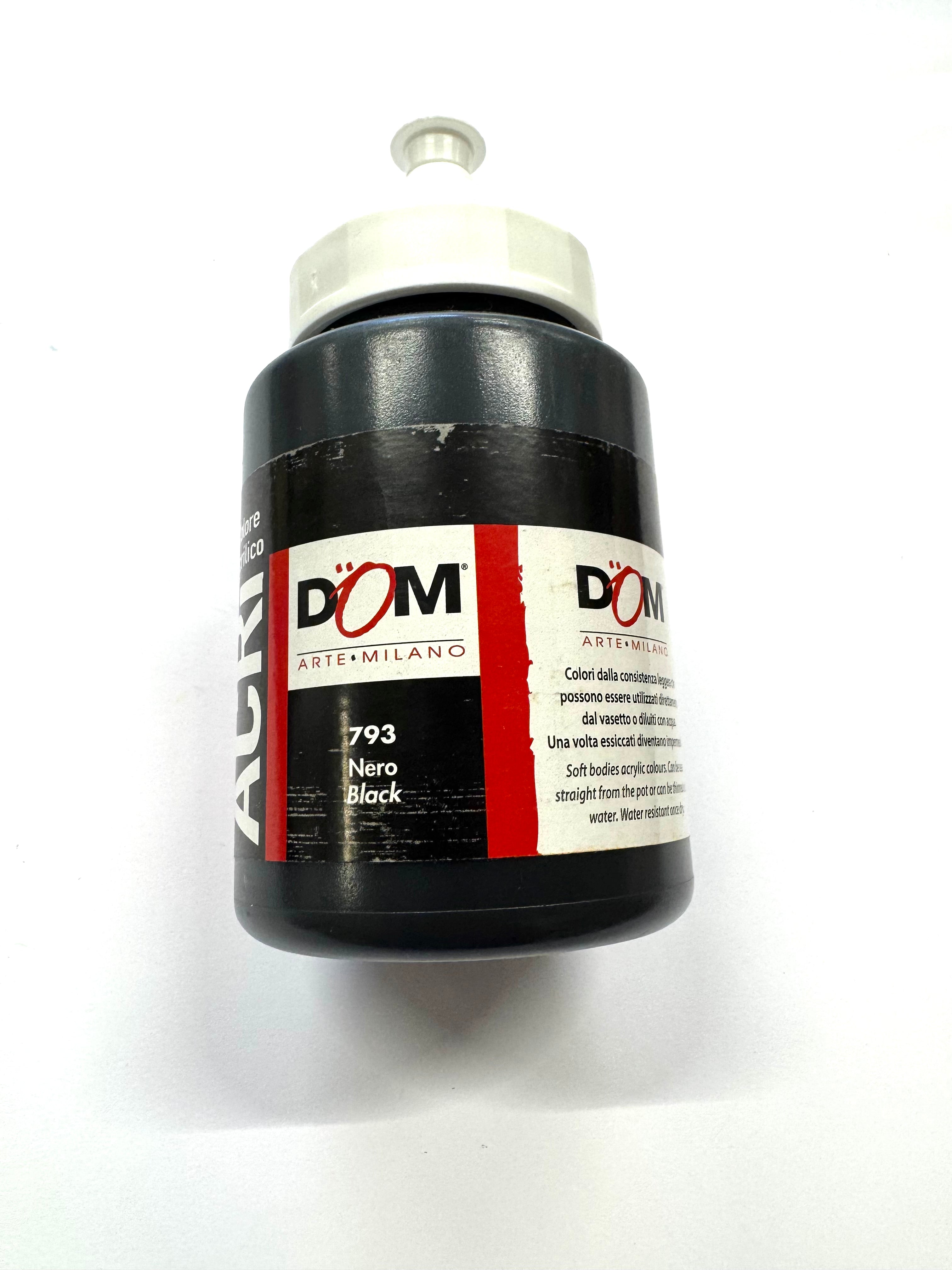 COLORE ACRILICO - FLACONE ML.250 -  NERO