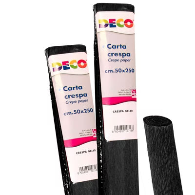 CARTA CRESPA GR.40 - CM.50X250 - NERO
