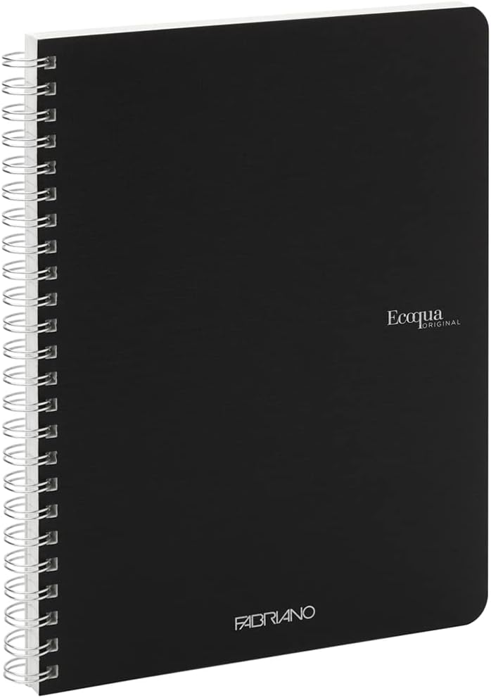 QUADERNO C/SPIRALE ECOQUA A5 1RIG CARTONATO NERO