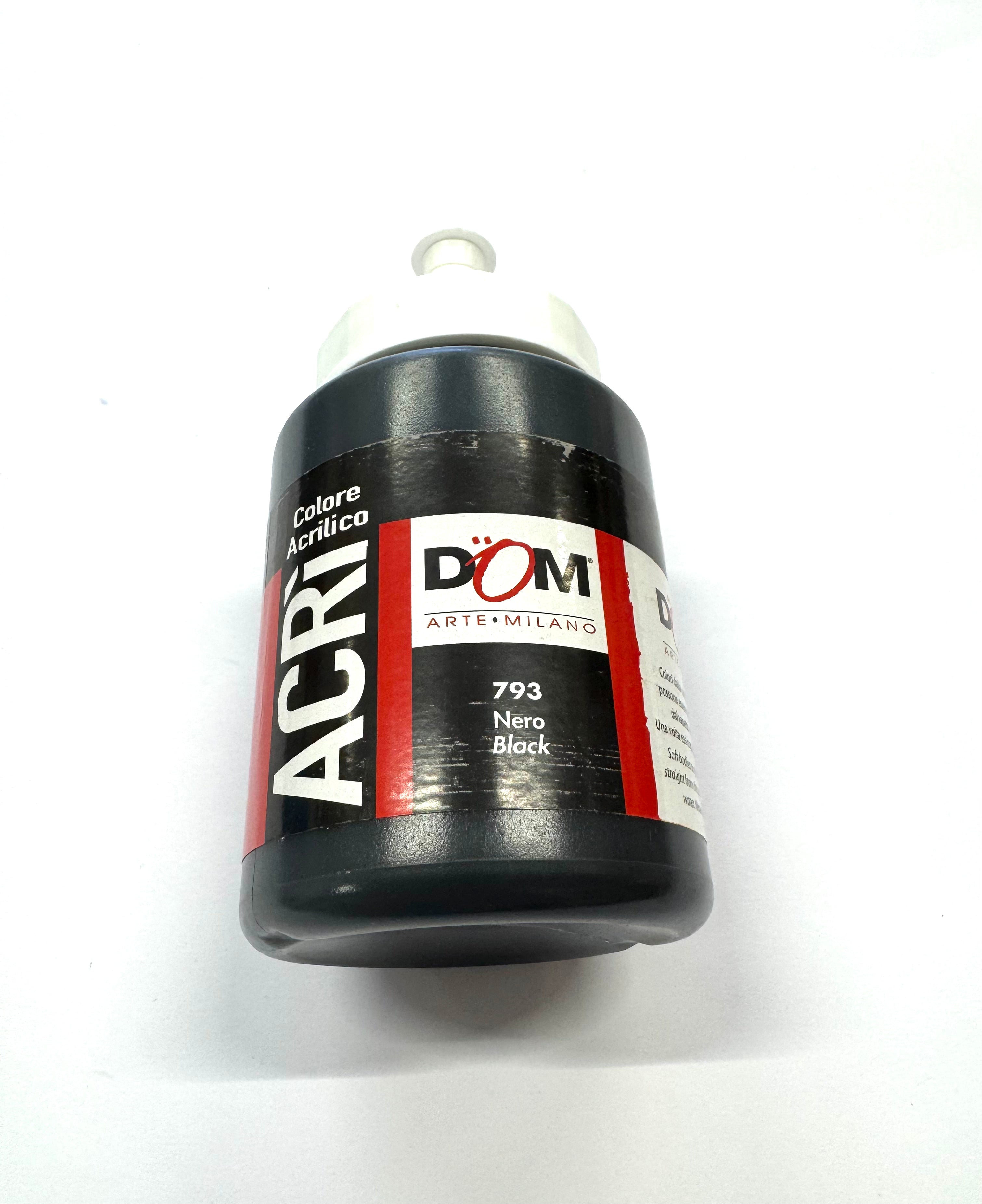 COLORE ACRILICO - FLACONE ML.250 -  NERO Immagine secondaria del prodotto