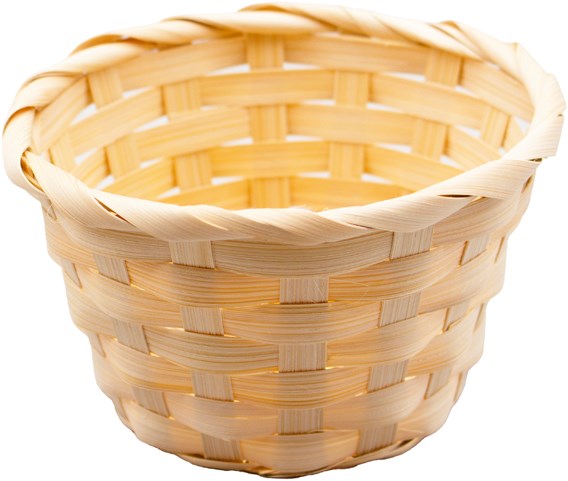 CESTINI BAMBOO DIAM. CM. 14,5X8,5 - SET PZ. 6 - COLORE NATURALE