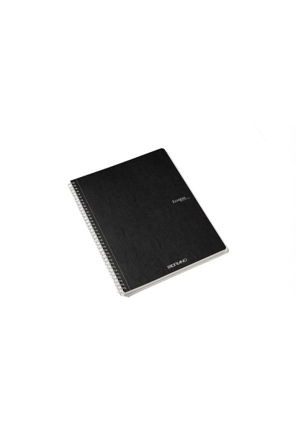 QUADERNO C/SPIRALE A4 ECOQUA QUADRETT. 0.5MM NERO
