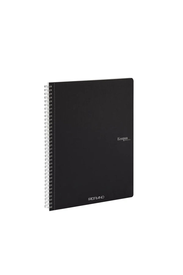 QUADERNO C/SPIRALE A4 ECOQUA QUADRETT. 0.5MM NERO